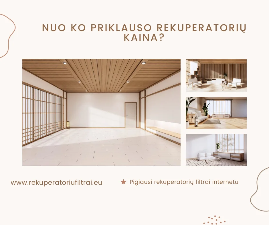 Nuo ko priklauso rekuperatorių kaina?
